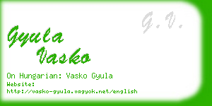 gyula vasko business card